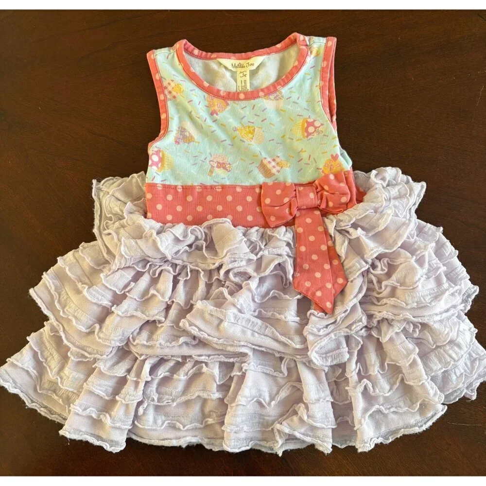 Matilda Jane Let’s Eat Cake Smash Birthday Party Dress Size 2 Toddler Girls